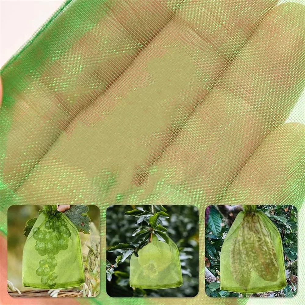 100/200X Fruit Net Bag Agriculture Garden Vegetable Protection Mesh Insect Proof