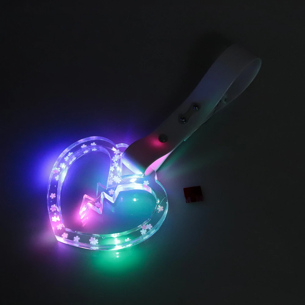 JDM Universal Broken Heart Shape LED Light TSURIKAWA Ring Train Bus Handle Strap Charm Drift For Car Styling