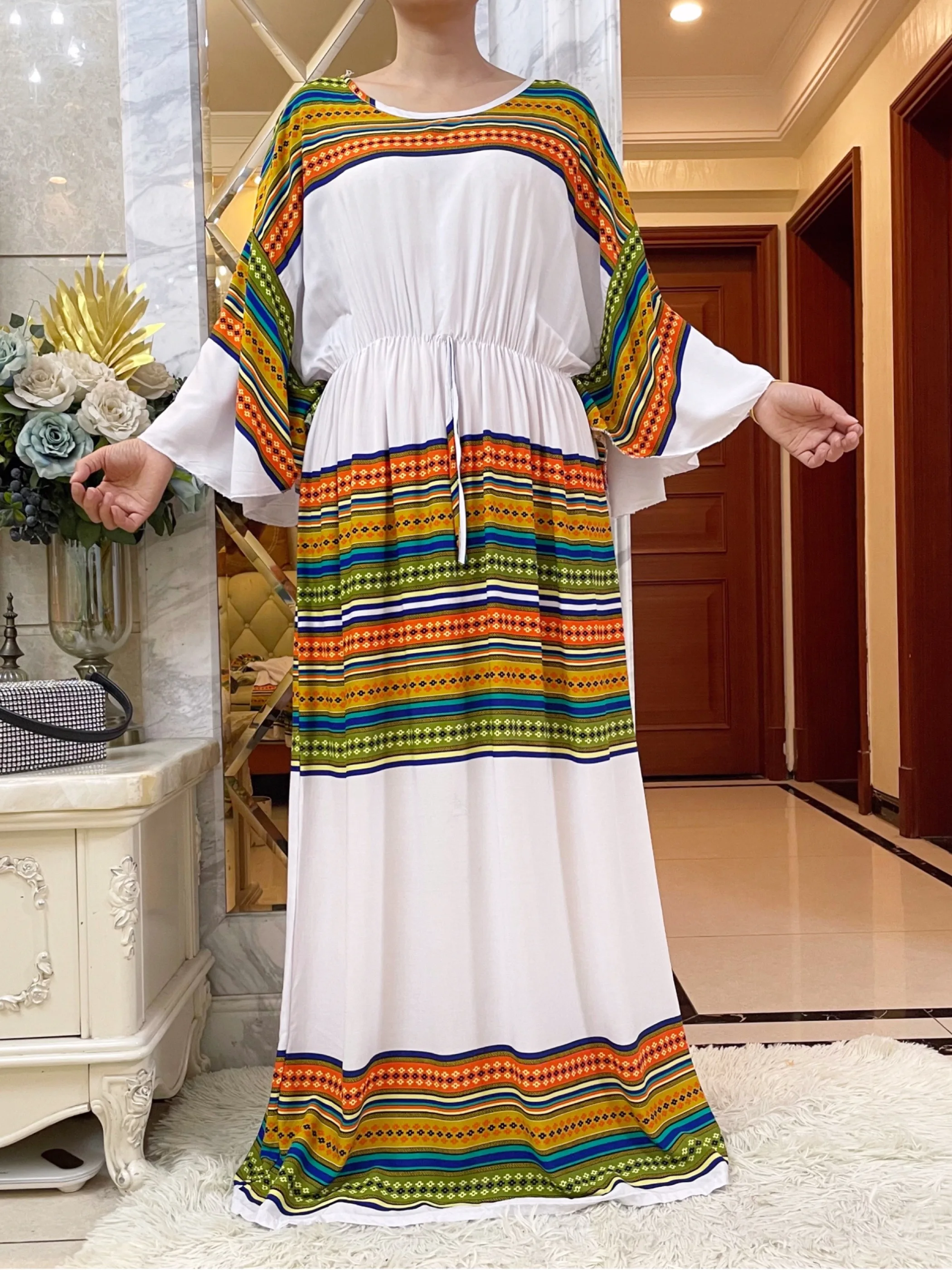 Nieuwe Moslim Herfst Abaya Voor Vrouwen Dubai Islamic Borduurjurk Met Grote Sjaal Lange Mouw Katoenen Arabische Avond Feestjurk