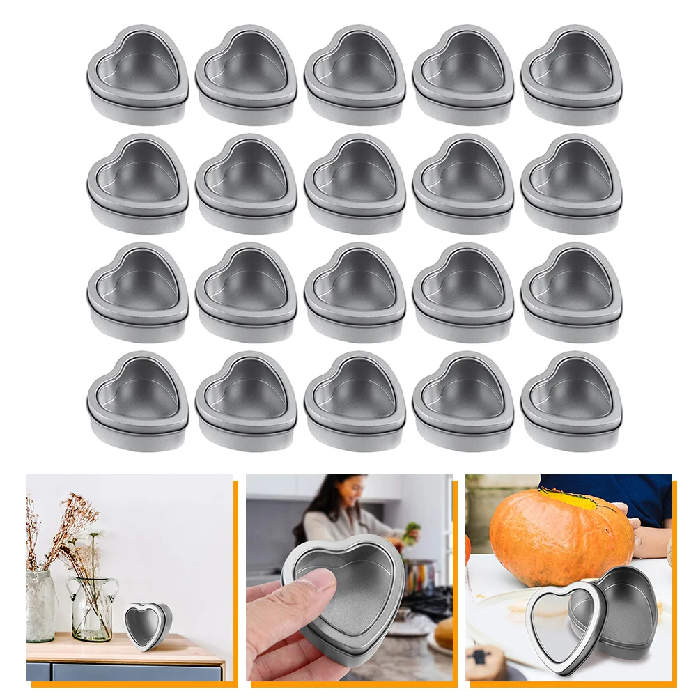 

Heart Shaped Tinplate Box Storage Container Small C y Boxes Party Favors Durable Practical Transparent Window Travel Business