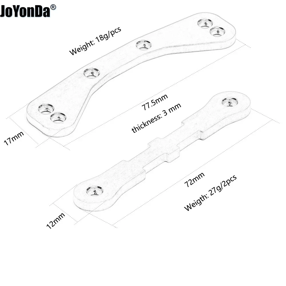 #7726 Stainless Steel Upper & Lower Bulkhead Tie Bar Upgrade Parts for RC Traxxas X-Truck X-MAXX 77086-4 XRT™ 78086-4