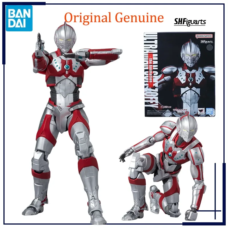 Original Genuine Bandai Anime Ultraman SUIT ZOFFY The Animation SHF Model Toys Action Figure Gifts Collectible Ornaments Kids