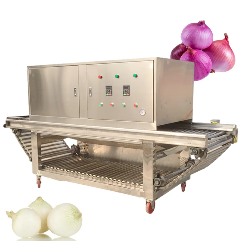 Automatic 1000-1500KG/H Onion Peeling Machine Onions Skin Removing Machinery Vegetable Processing Equipment