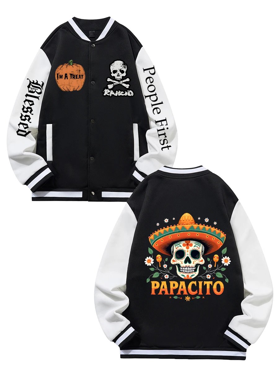 

Черная, синяя, зеленая, двусторонняя бейсбольная куртка унисекс с рождественским принтом XS-XXL, уличное пальто, теплая флисовая мягкая куртка