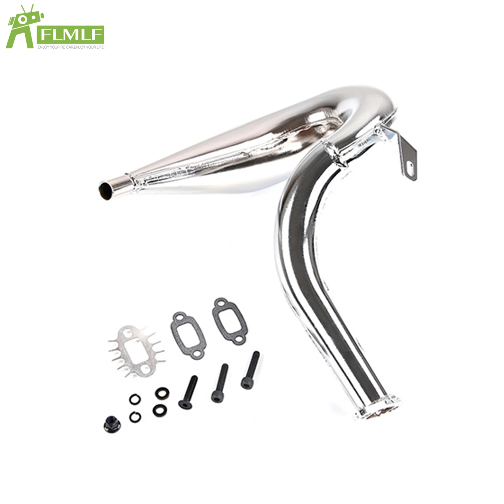 1/5 HPI ROFUN BAHA ROVAN KM BAJA 5B 5T 5SC Rc 자동차 부품에 적합한 23CC-45CC 엔진의 합금 Gen.2 Dominator 배기관 키트