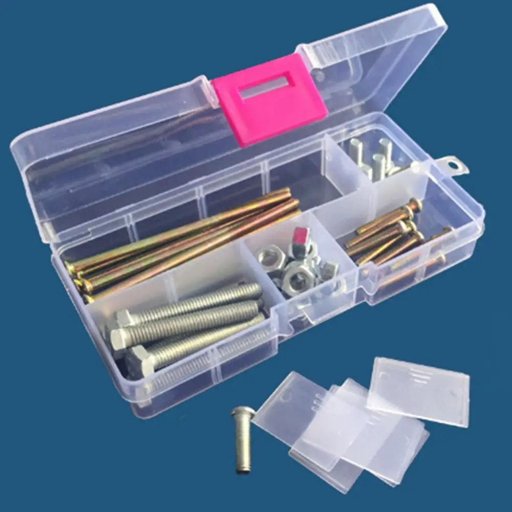 Jewelry Storage Box 10 Grids Transparent Fixed Slot Plastic Storage Box Jewelry Classification Parts Division Box Jewelry Boxes