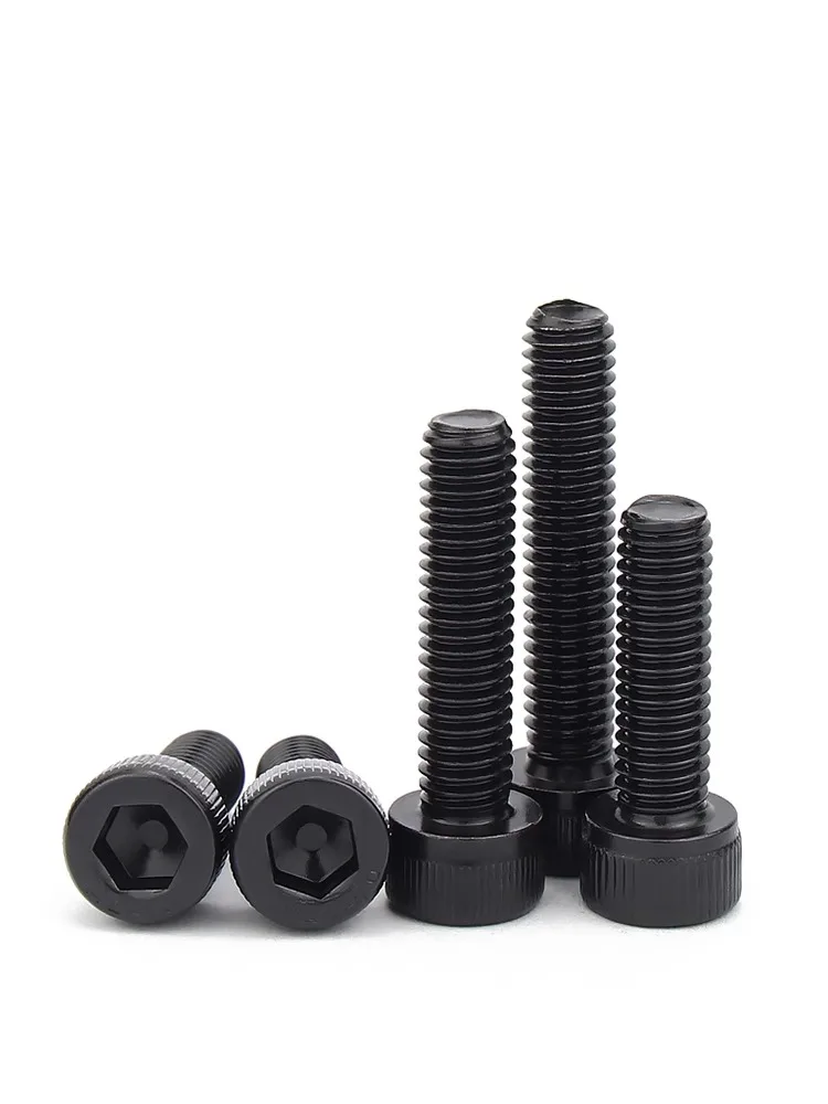 Aço inoxidável Hexagon Soquete Cabeça Cap, Parafuso Allen, Preto, DIN912, M6, M8, M10, M12, 304, A2-70, 1-5Pcs