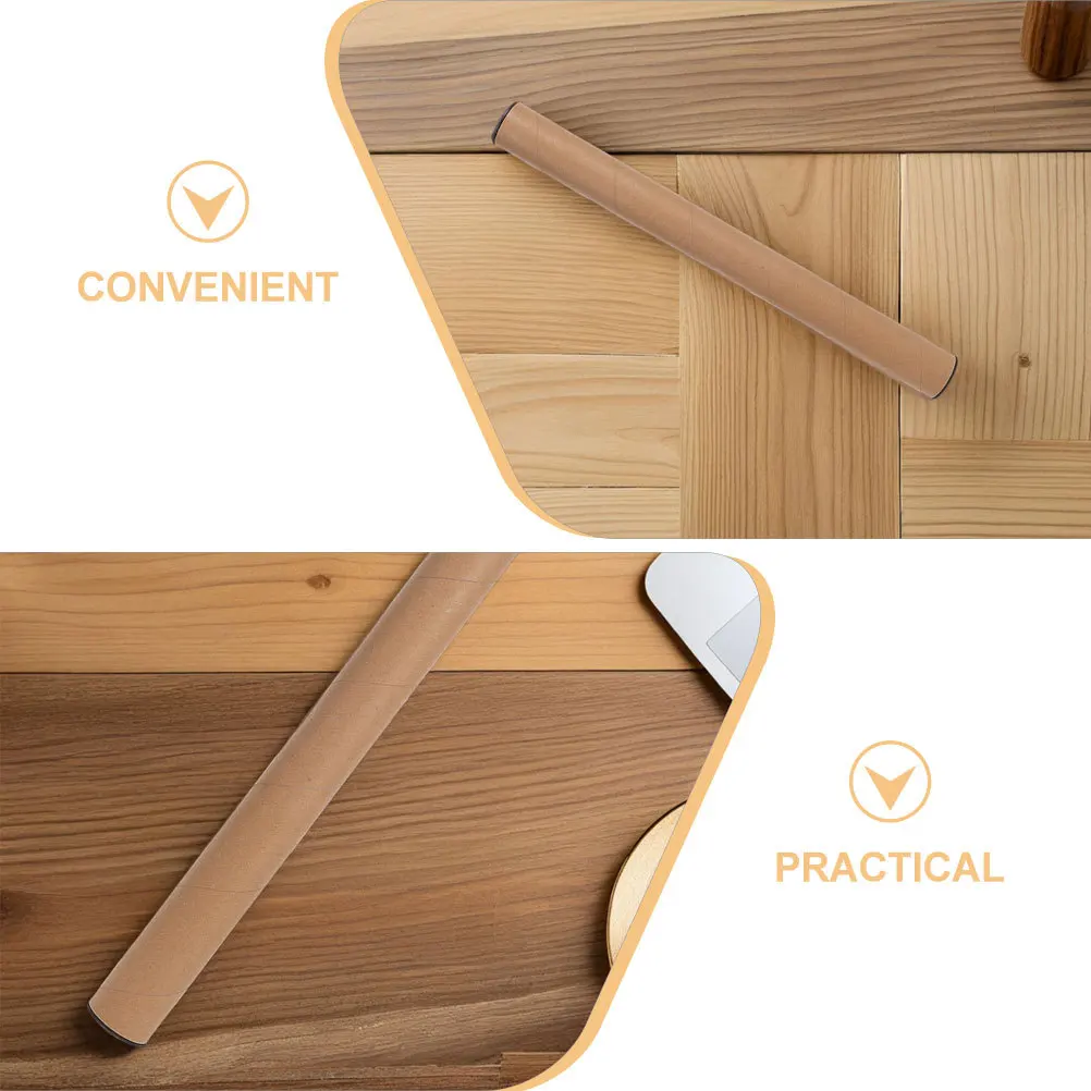 8 Stück Kraftpapier-Versandröhrchen, Poströhrchen, Kunststoff-Endkappen, schützen Poster, Kunstwerke, gerollte Dokumente, Rollenpapierröhre