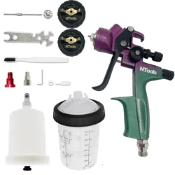 1.4MM Air Spray Gun With 1.8mm Nozzle Kit HVLP Spray Gun Varnishes And Primer Paint Spray Gun 400cc Paint Mixing Cup 600CC Tank