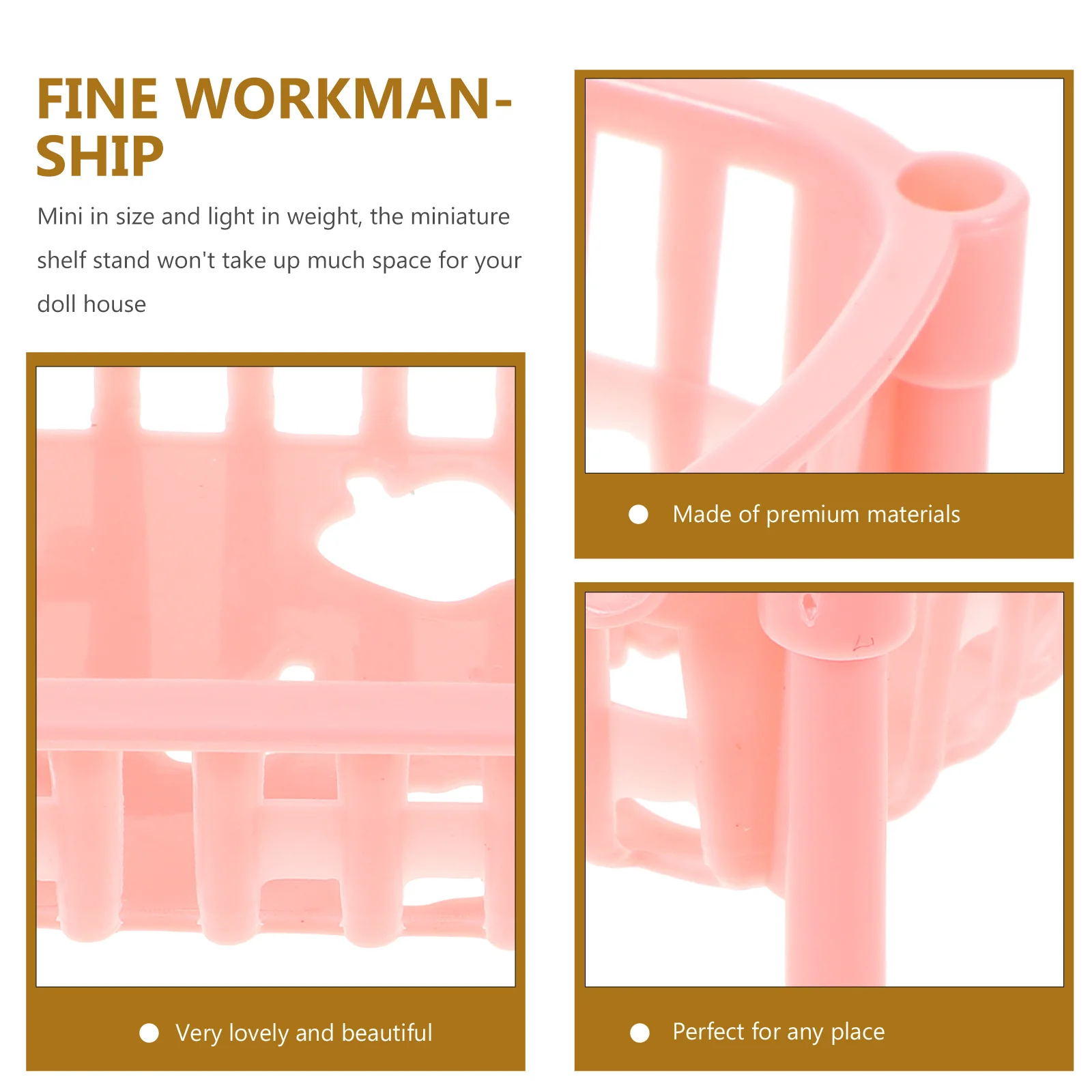 

10Pcs Mini House Shelf Well-Designed Traditional -Saving Decor for Mini House Garden Living Room Balcony Small Item