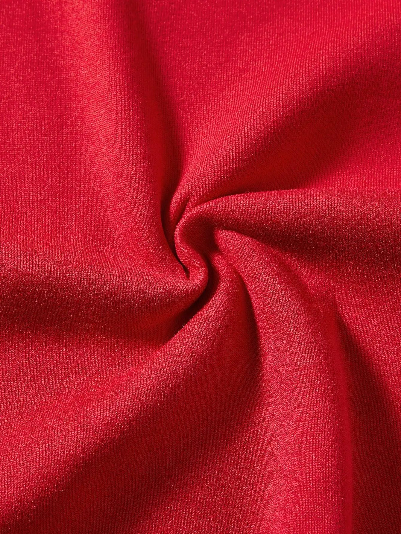 Moletom Feminino Oversized Vermelho Liso, Pulôver Casual de Manga Comprida Sem Cordão