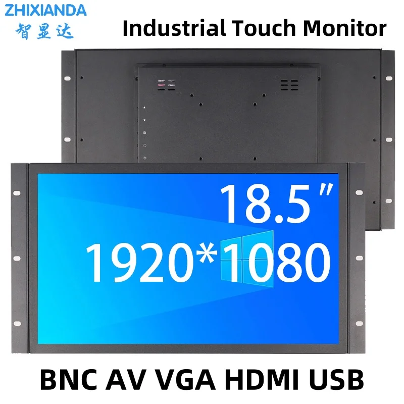 18.5 Inch 1920*1080 LCD Display IPS Industrial Panel 16:9 Touch Screen Open Frame Monitor With HDMI BNC AV VGA USB Interface