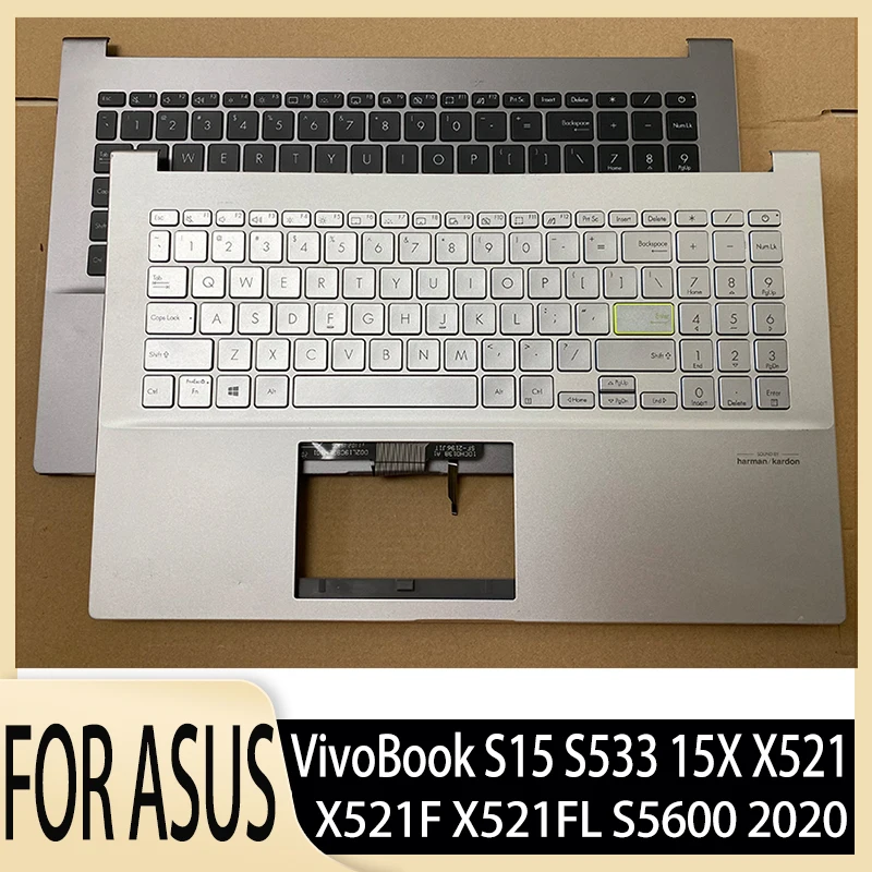 

Laptop/Notebook US Backlight Keyboard Case/Cover/Shell For Asus VivoBook S15 S533 15X X521 X521F X521FL S5600 2020 Silver/Gray