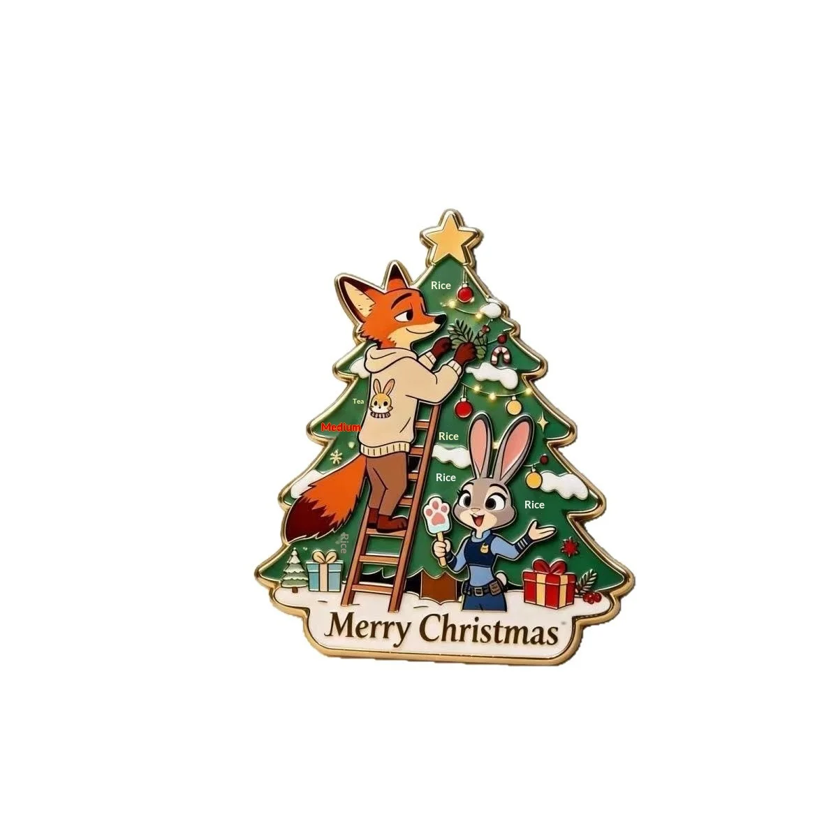 Nick Judy CP Christmas High Value Acrylic Magnetic Flat Fridge Sticker Gift Zootopia 2 Cartoon Character Decoration Home - Image 4