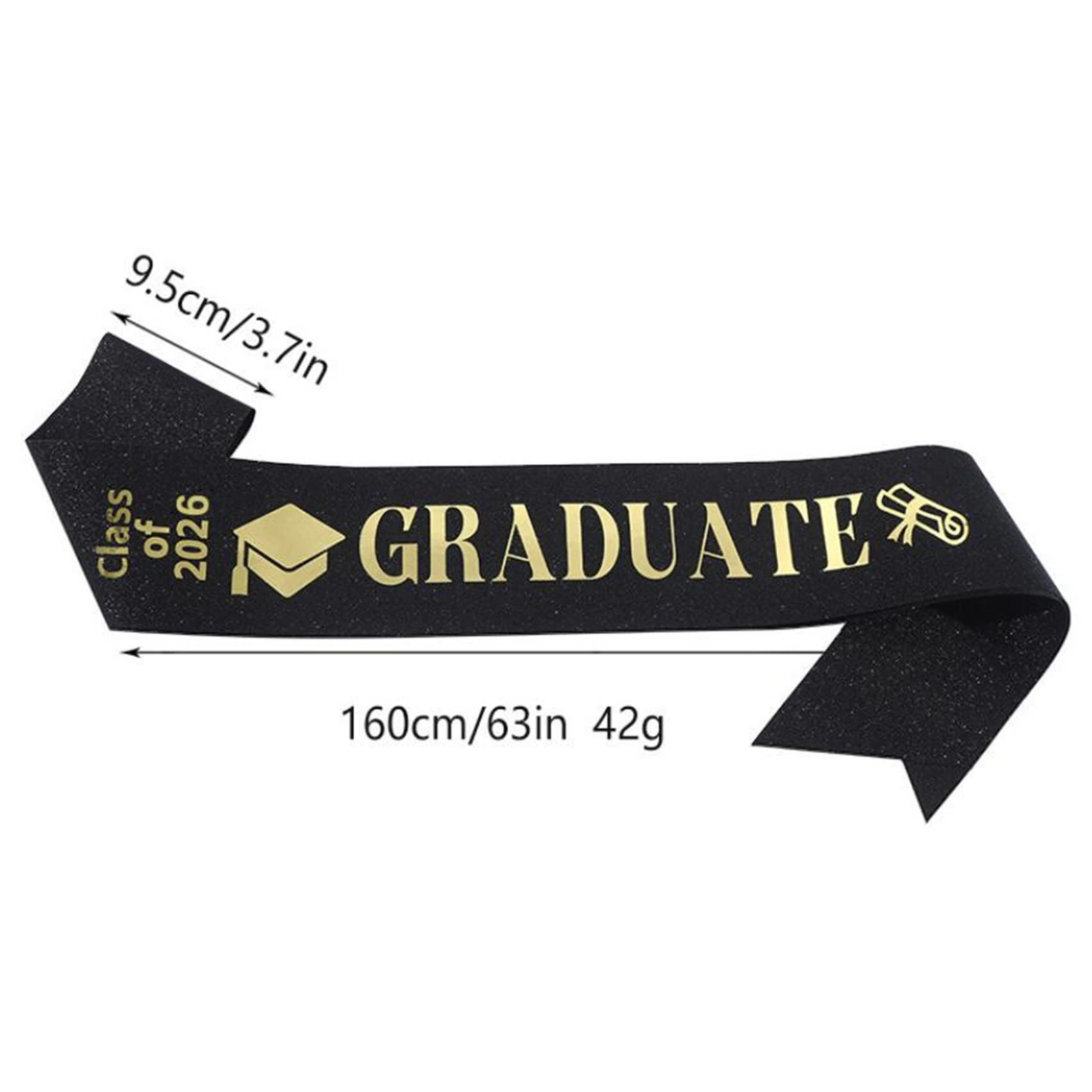 Class Of 2026 Graduation Strap Etiquette Belt Graduation Party Belt Artistic Lettering Sash Satin Graduation Ceremony Hood
