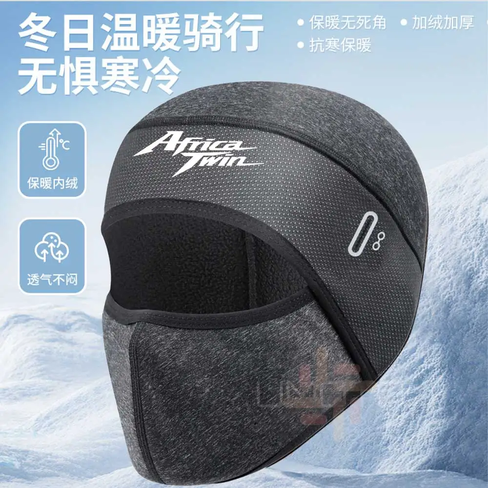 For HONDA Africa Twin Winter Warm Cycling Cap for Men Bicycle Motorcycle Balaclava Windproof Sports Scarf Velvet Bike Face Cover