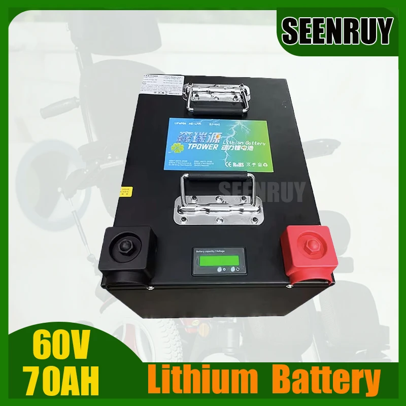 LI-ION 60V 70AH lithium battery with BMS 80A 100A 120A 150A 200A 250A For Golf Cart Electric Wheelchair Sightseeing Vehicle