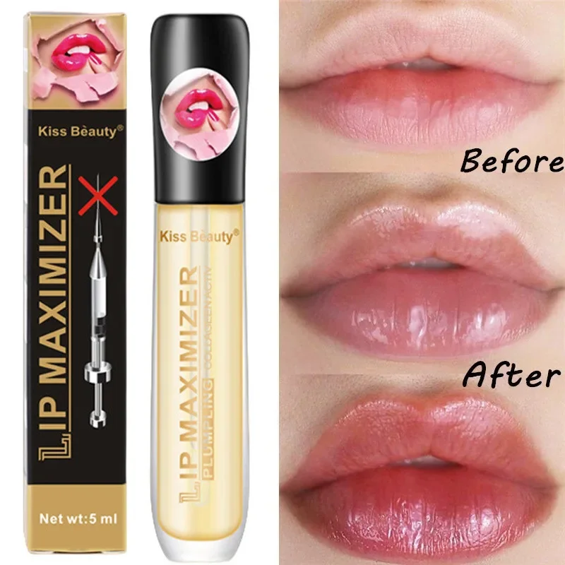 Instant Voluminerende Lip Voller Serum Sexy Lip Olie Gloss Langdurige Hydratatie Verminderen Fijne Lijntjes Verwijderen Dode Huid Make-Up Verzorging