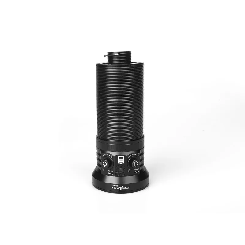 2025 Luz de buceo recargable de 13000 lúmenes Cuerpo de aluminio Impermeable profundo UV/Rojo/CW/WW/NW Linterna para fotografía subacuática