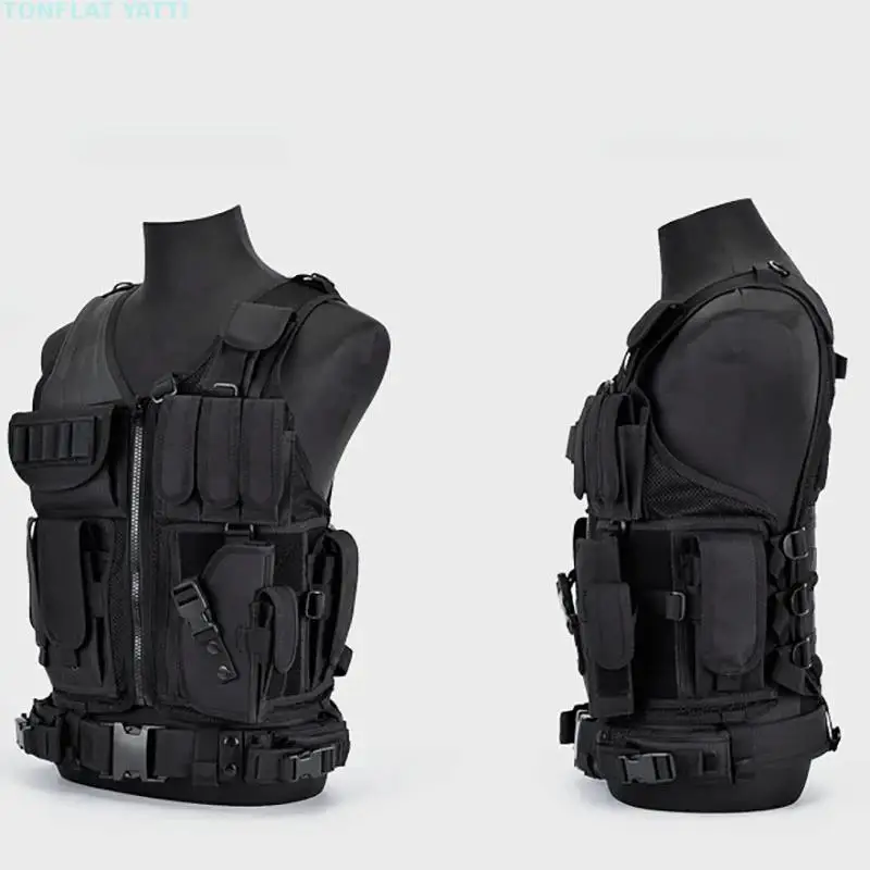 Imagem -04 - Caça Segurança Roupas para Swat Tactical Swat Jacket Peito Rig Multi-bolso Swat Exército cs Hunting Vest Camping Acessórios