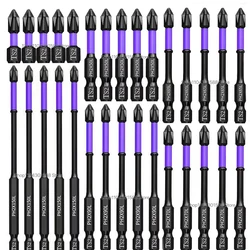 5-60PCS PH2 Impact Driver Bit Set Magnetic Cross Screwdriver Set Impact Drill Bit Screw Alloy Steel Non-slip Cross Screwdriver