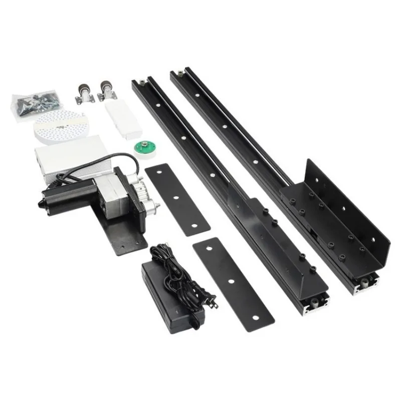 Intelligent touch induction remote control electric dining table slide rail five accessories pull dining table telescopic track