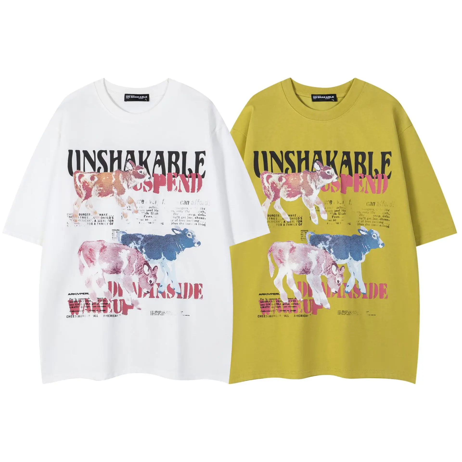 

New Summer T-shirts Men Korean Streetwear Fashion Animal Printed Graphic Tees Casual Short Sleeve Tops Oversized T shirts Male