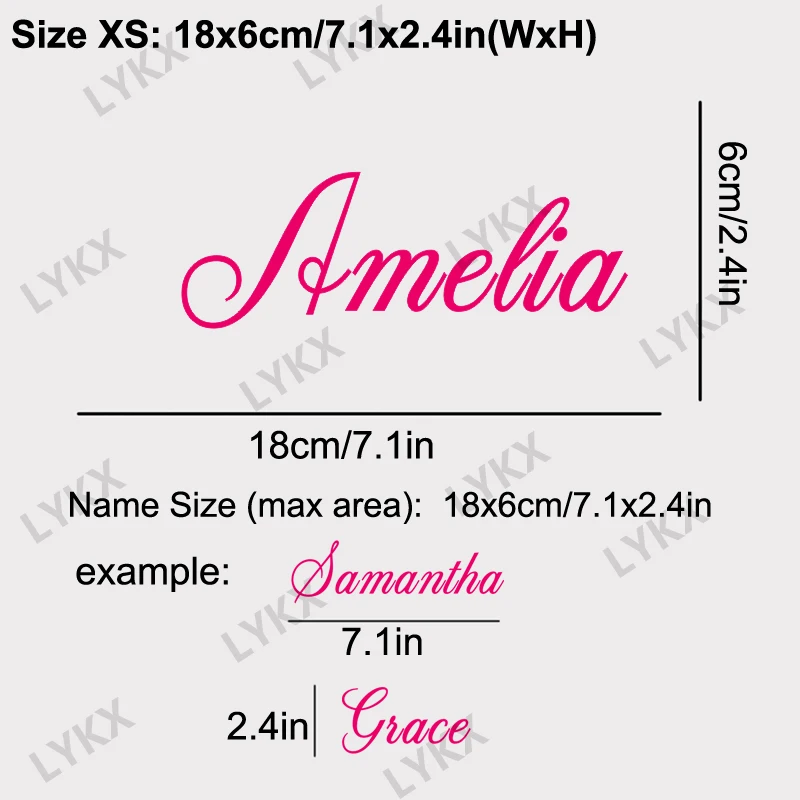 LYKX Personalized Name Vinyl Decal Wall Sticker Car/Door Window Custom Name Boys Girls Bedroom Decal