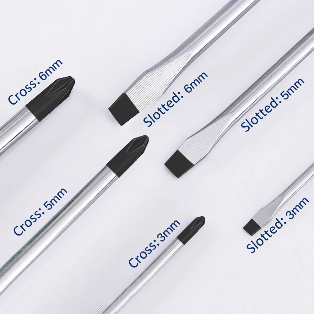 2.5 3 5 6mm Screwdriver Slotted Phillips Magnetic Tip Nut Driver Crystal Clear Handle Cross Flat Screw Key Precision Hand Tools