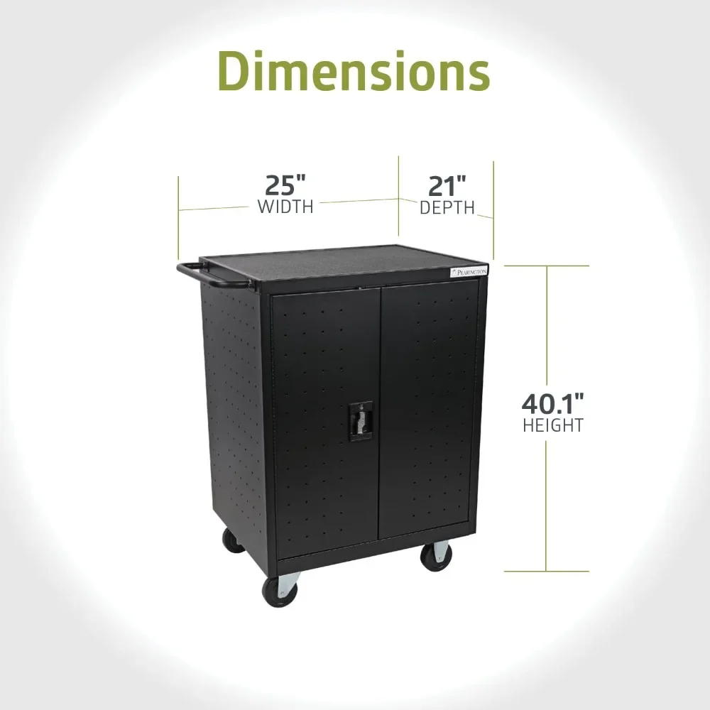 20 Device Mobile Charging and Storage Cart for IPads, Chromebooks and Laptop Computers, Up To 17-Inch Screen Size