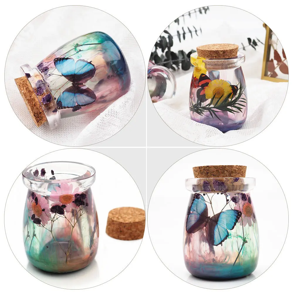 

1Set Crystal Resin Silicone DIY Storage Bottle Making Mold Non-Stick Handmade Craft Mold for Epoxy Casting Art and DIY Crafts