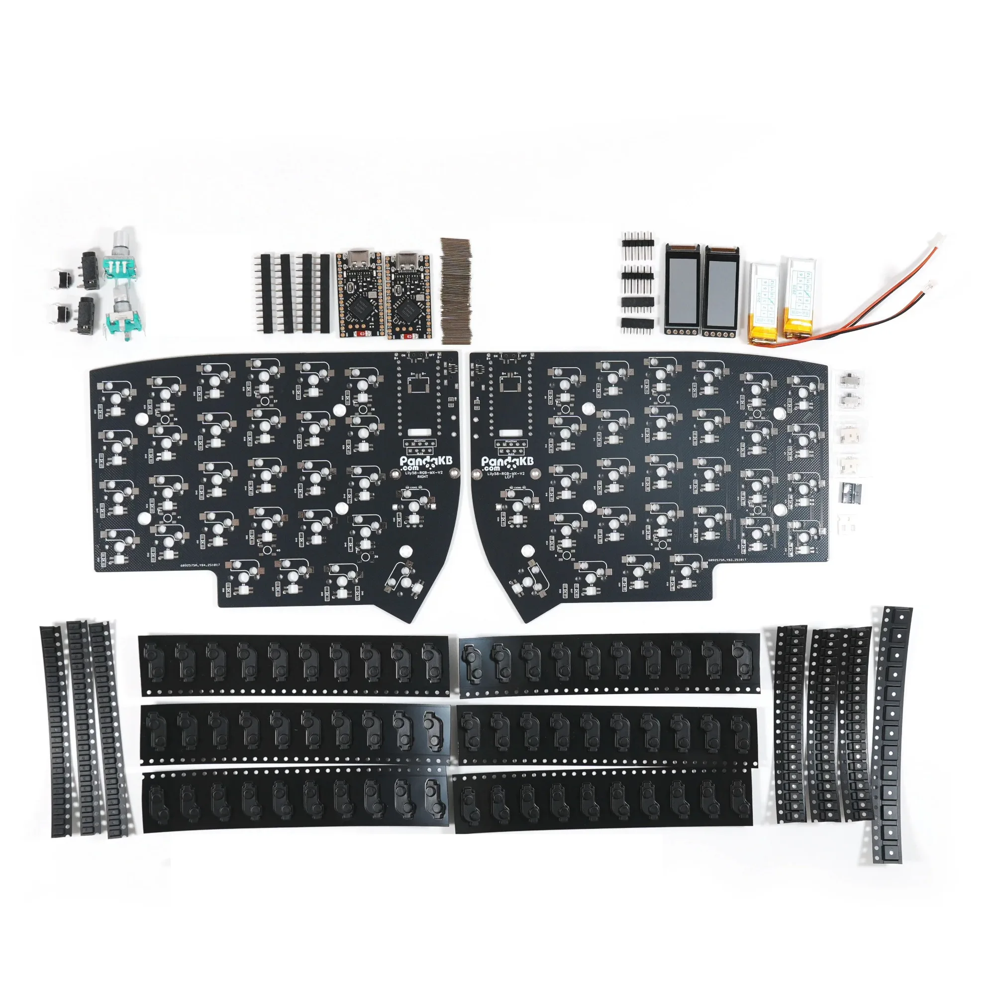 Lily58 RGB MX PCB Kit Customized Split Keyboard PCB Kit Wired or Wireless DIY Lily 58 Split Keyboards Accessories Un-soldered