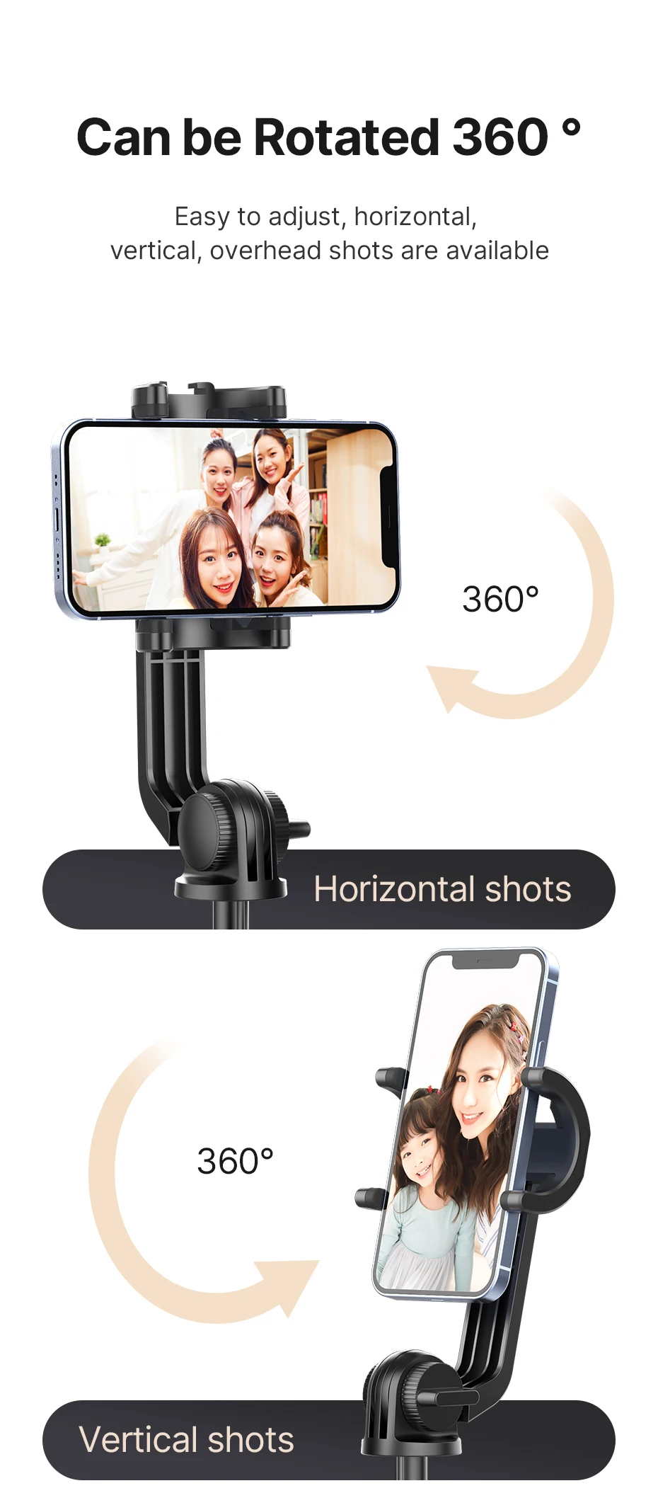 HTT-H23A 1.5m Bluetooth Wireless Selfie Stick treppiede monopiede per Smartphone GoPro Hero 11 10 9 8 7 insta360 X3 fotocamera DSLR