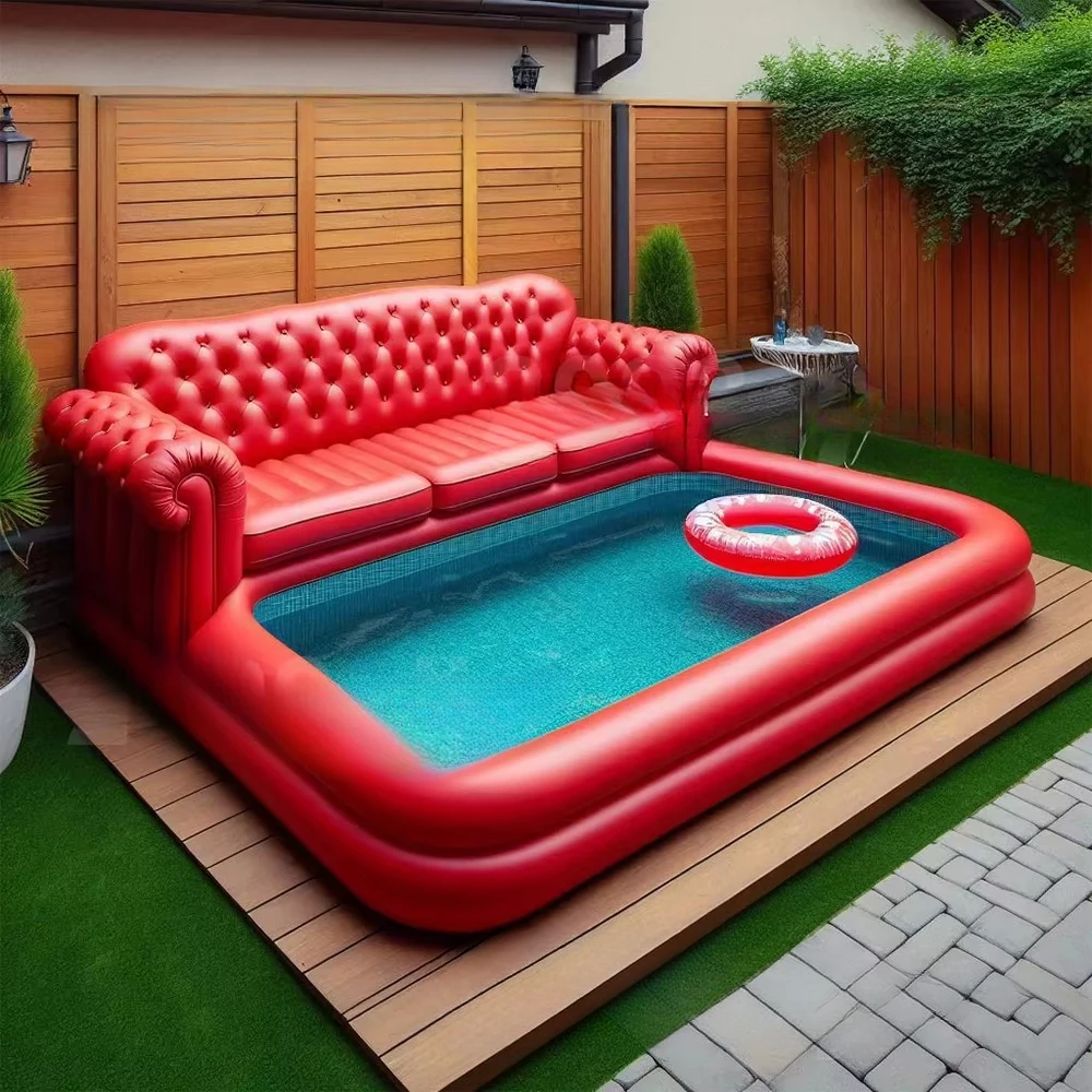 Pool Party Safety And Versatility Sofa Shape Inflatable  For Family Enjoying