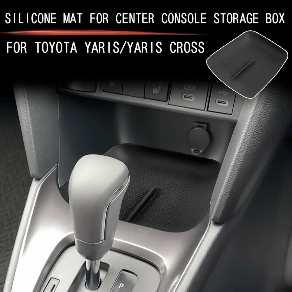 

Силиконовая накладка для Toyota, ящик для хранения с центральным управлением, предотвращает появление шума, водонепроницаемая, пылезащитная, накладка для слота для чашки, интерьер Accesso L9A2