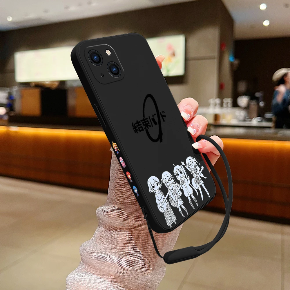 Hot Bocchi the Rock Anime Case For Samsung A54 A34 A73 A53 A33 A23 A14 A13 A04 A72 A52 A32 A22 A12 A71 A51 4G 5G With Hand Strap