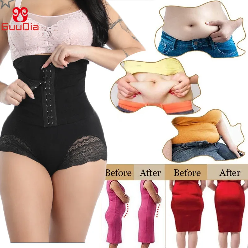 GUUDIA TUNIControl-Culotte de compression sans couture pour femme, serre-taille, sous-vêtements, ceinture, lève-fesses, body shaper