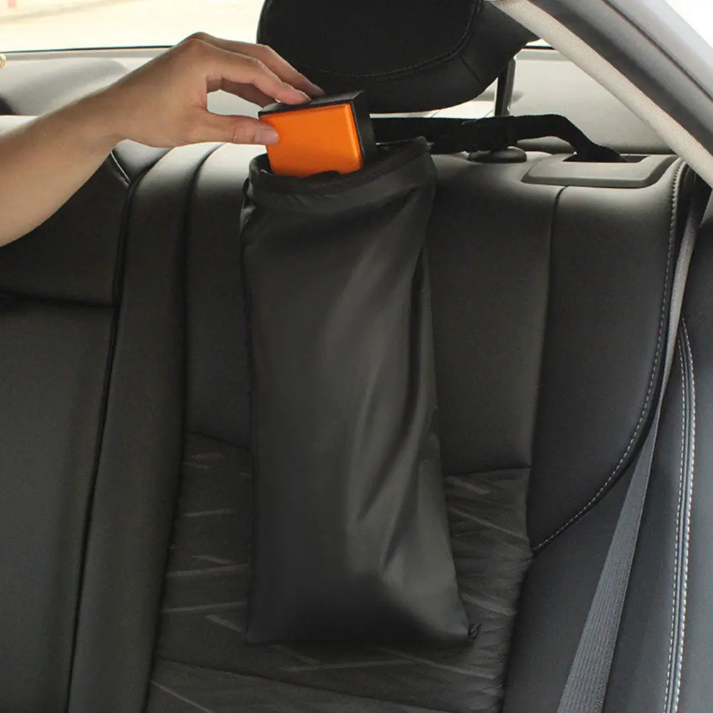 

Комплект из 2 подвесных органайзеров для мусора в автомобиль с большой вместимостью для зонтов и необходимых вещей, автомобильный аксессуар, мешок для мусора для подвешивания в машину