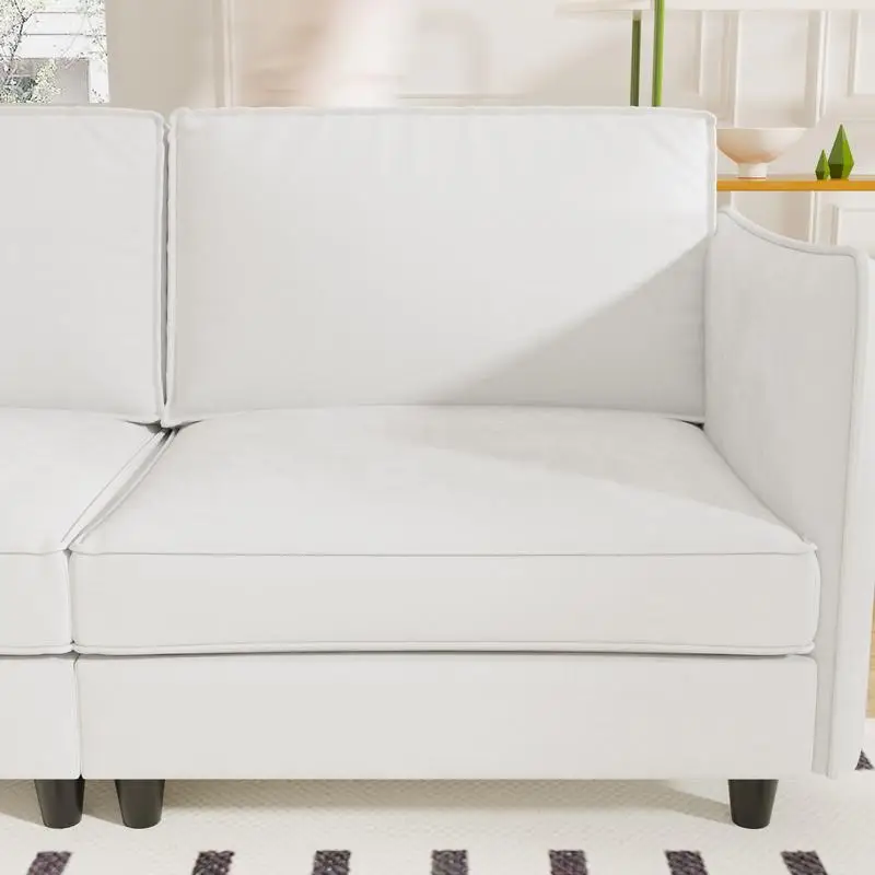 أريكة كبيرة على شكل حرف U مكونة من 6 مقاعد مع مسند متحرك وجيوب للذراع، جلوس من القماش الحديث لغرفة المعيشة والشقة، #3