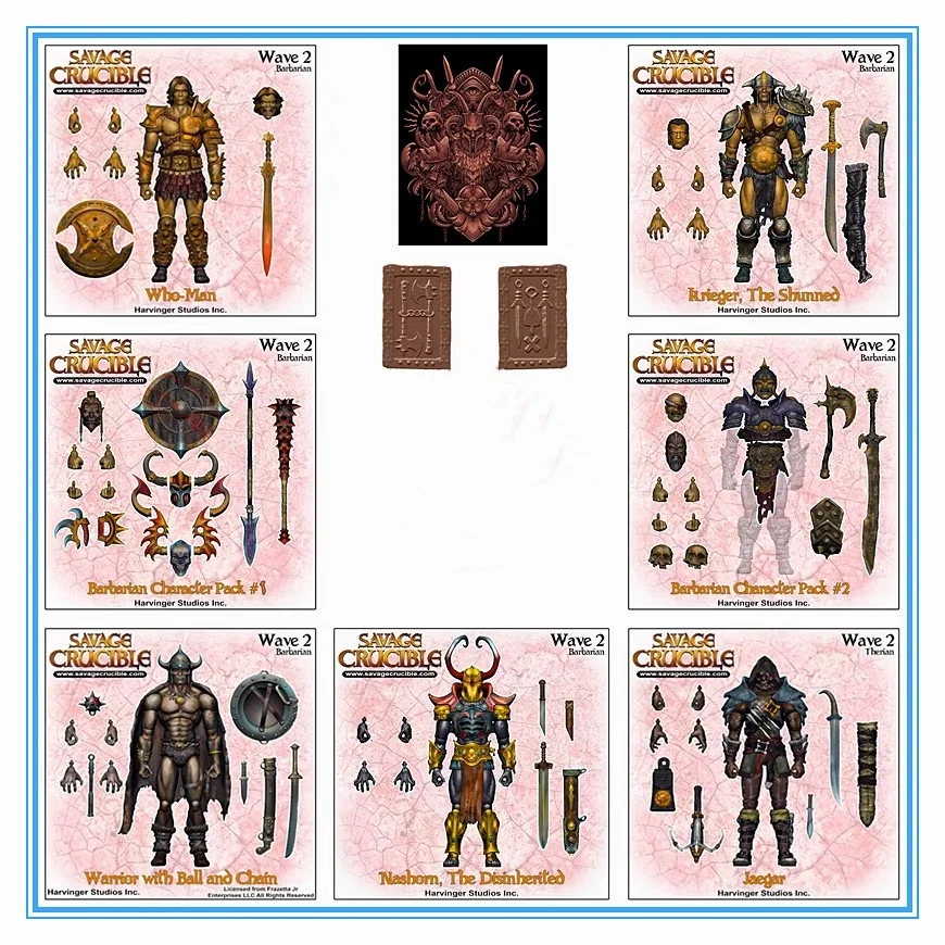 

Harbinger Studio 1/12 Scale Barbarian Series Action Figure Full Set Wave 2 Savage Crucible 6.5-7 Inch Collectible Soldier Toy