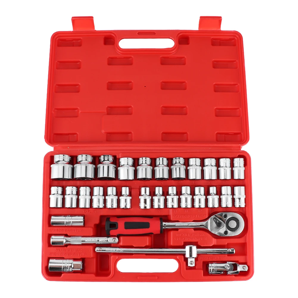 

DR Socket Set 1/2in Ratchet Sleeve Wrench Quick Release Spanner Auto Repair Tool Wrench Sleeve Hand Tool Wrench Sleeve Kit