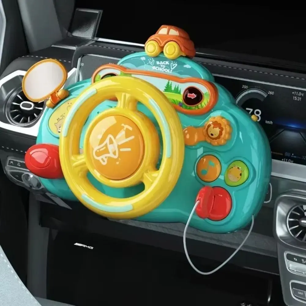 Kunststoff Baby Lenkrad Spielzeug Puzzle mit Sound Licht Elektrische Simulieren Fahren Auto Frühe Bildung Mehrere Funktionen