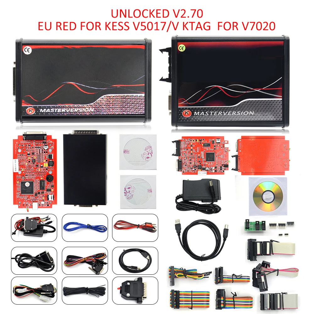 

V2.80 EU Red KTAG V7.020 4 светодиода 2.25 SW Online KESS V5.017 K-TAG 7.020 Master KESS 5.017 OBD2 Тюнинг ECU Programmer