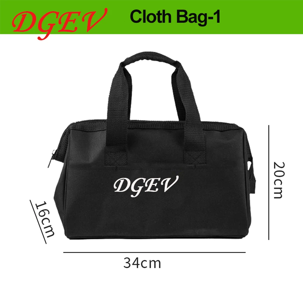 

Original DGEVPower Tool Storage Cloth Bag Portable Tool Bag Accessory Cloth Bag Waist Pack Oxford Cloth Handbag for Electrician