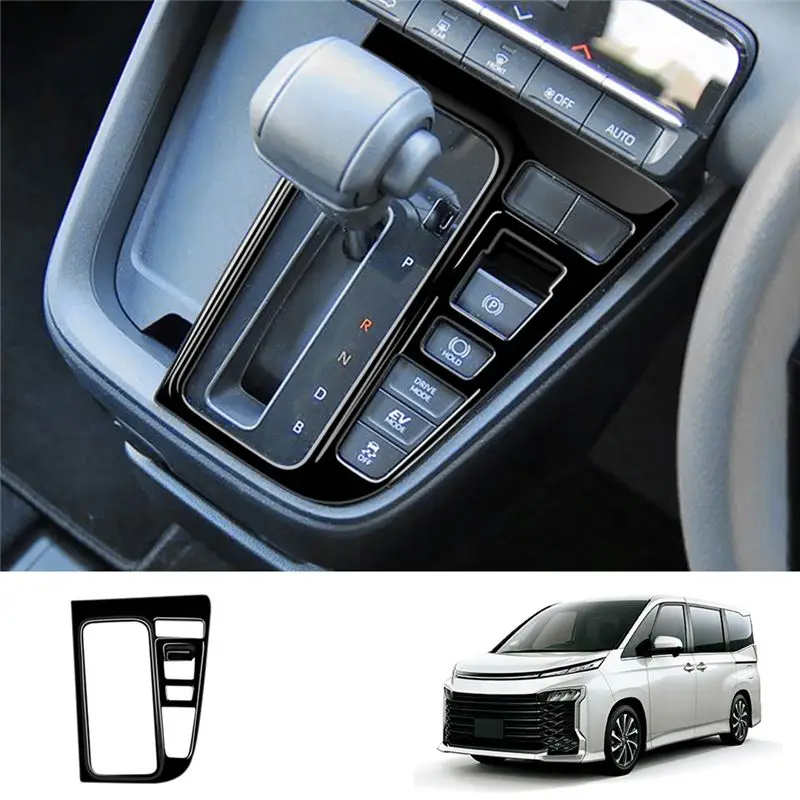 B09A Car Gear Shift Panel Knob Cover Trim Sticker for Toyota Noah Voxy 90 Series 2022 2023 Central Control Frame Panel RHD B