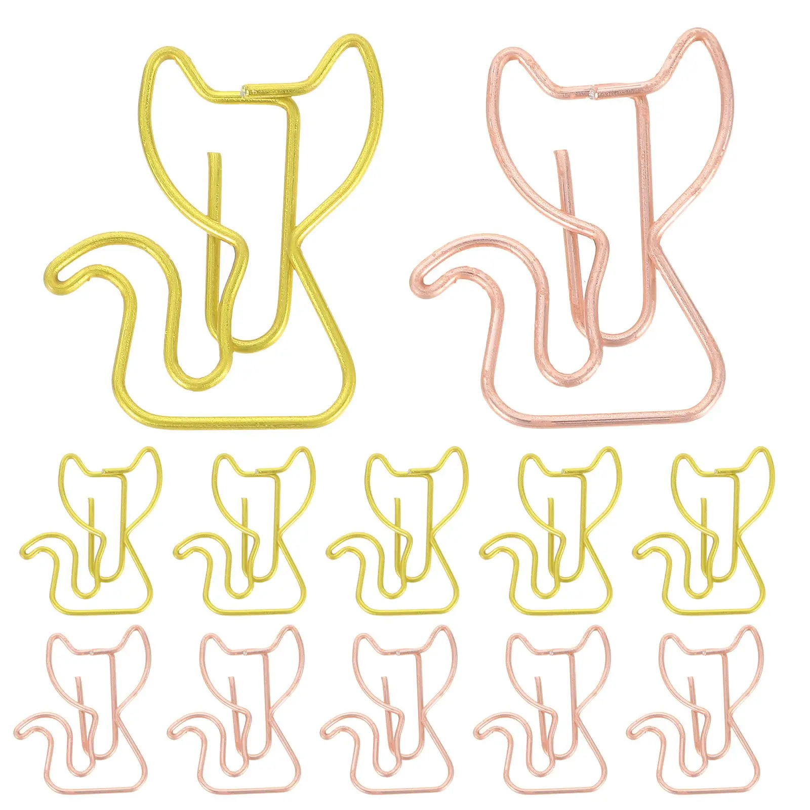 30 ชิ้นรูปแมวกระดาษคลิปน่ารักคลิปโลหะขนาดเล็กสําหรับงานฝีมือโต๊ะสํานักงานโรงเรียน Creative Bookmark ไม่ซีดจางทนทาน