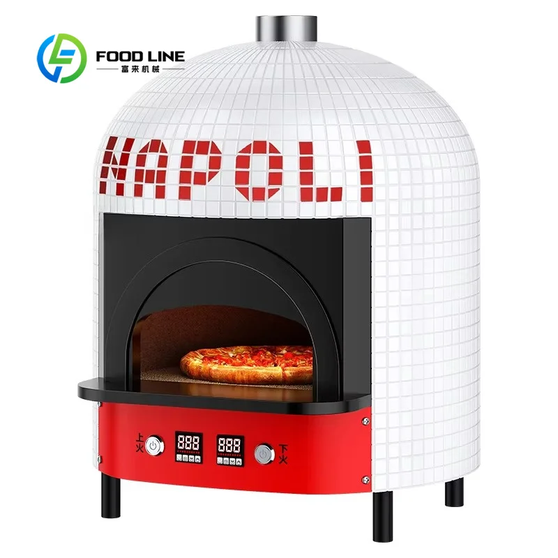Commercial Neapolitan Pizza Oven 500°C Custom Electric Mosaic Tabletop Gas Powered for Bakery Outdoor Cooking customized