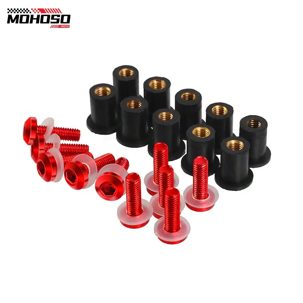 Universal 10PCS M5 Motorcycle Windscreen Windshield Bolts Screws Nut Fastener For Ducati 748 916 996 998 749 999 848 1098 1198