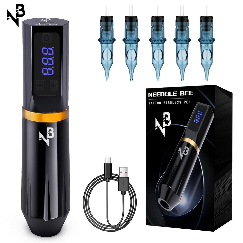 

Inksoul Wireless Tattoo Pen,Wireless Tattoo Pen Machine with Lcd Display,Adjustable Tattoo Scale,Built-In 2000Mah Battery for Long-Lasting Tattooing