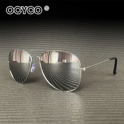 OCYCO Fashion Sunglasses For Men Women Pilot Driving Fishing Metal Sun Glasses Luxury Brand Eyewear Trendy Ins Popular UV400